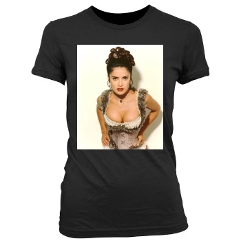 Salma Hayek Women's Junior Cut Crewneck T-Shirt