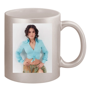 Salma Hayek 11oz Metallic Silver Mug