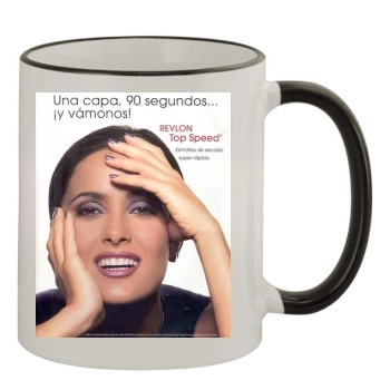 Salma Hayek 11oz Colored Rim & Handle Mug