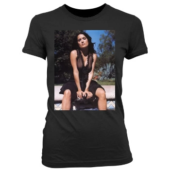 Salma Hayek Women's Junior Cut Crewneck T-Shirt