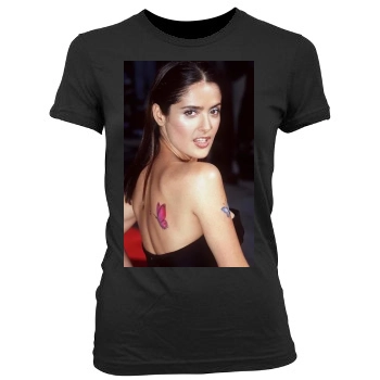 Salma Hayek Women's Junior Cut Crewneck T-Shirt