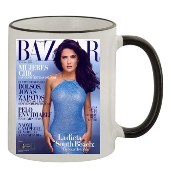 Salma Hayek 11oz Colored Rim & Handle Mug