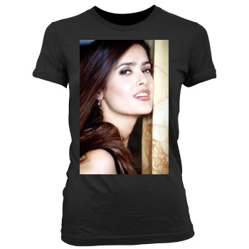 Salma Hayek Women's Junior Cut Crewneck T-Shirt