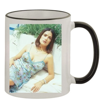 Salma Hayek 11oz Colored Rim & Handle Mug