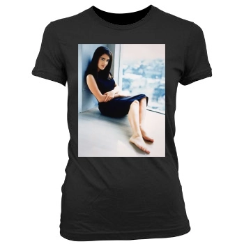 Salma Hayek Women's Junior Cut Crewneck T-Shirt