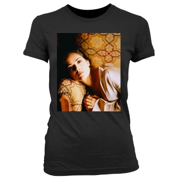 Salma Hayek Women's Junior Cut Crewneck T-Shirt