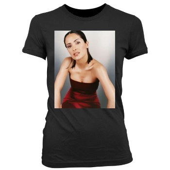 Salma Hayek Women's Junior Cut Crewneck T-Shirt