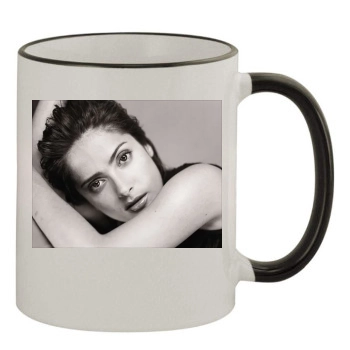 Salma Hayek 11oz Colored Rim & Handle Mug