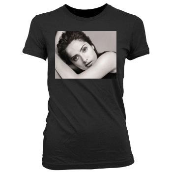 Salma Hayek Women's Junior Cut Crewneck T-Shirt