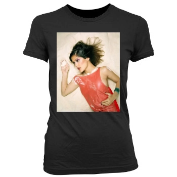 Salma Hayek Women's Junior Cut Crewneck T-Shirt