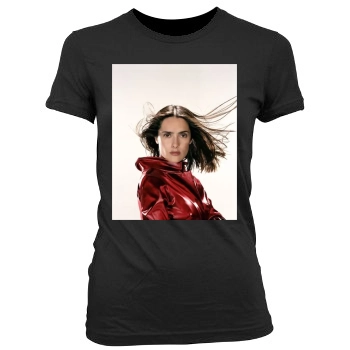 Salma Hayek Women's Junior Cut Crewneck T-Shirt