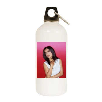 Salma Hayek White Water Bottle With Carabiner