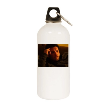 Sam Worthington White Water Bottle With Carabiner