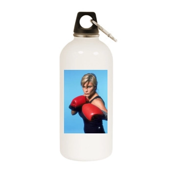 Samantha Fox White Water Bottle With Carabiner