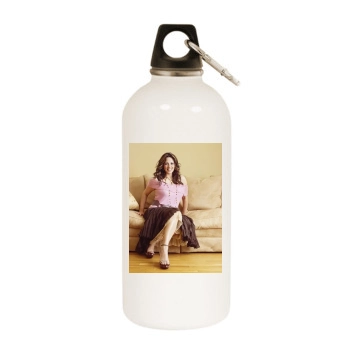 Sara Evans White Water Bottle With Carabiner