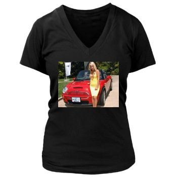 Sara Jean Underwood Women's Deep V-Neck TShirt