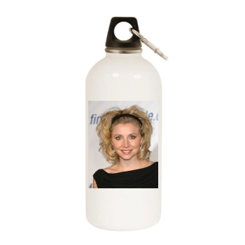 Sarah Chalke White Water Bottle With Carabiner