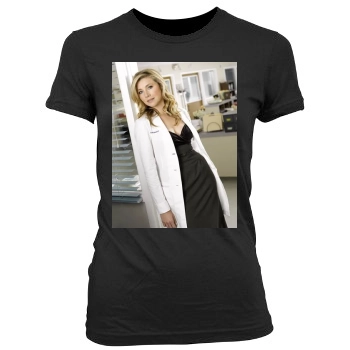 Sarah Chalke Women's Junior Cut Crewneck T-Shirt