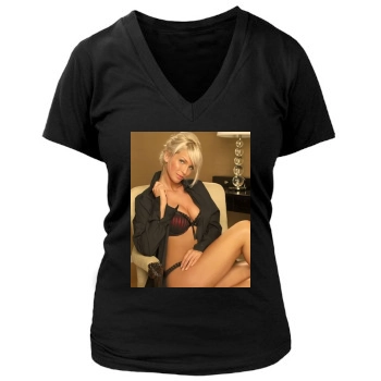 Sarah Harding Women's Deep V-Neck TShirt