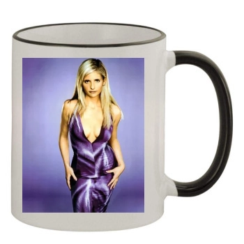 Sarah Michelle Gellar 11oz Colored Rim & Handle Mug