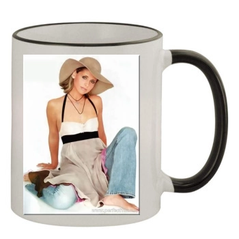 Sarah Michelle Gellar 11oz Colored Rim & Handle Mug