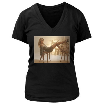 Sarah Michelle Gellar Women's Deep V-Neck TShirt