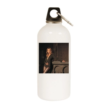 Sarah Michelle Gellar White Water Bottle With Carabiner