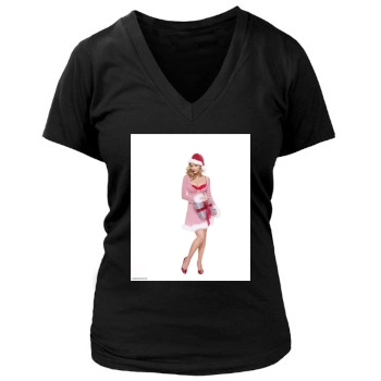 Sarah Michelle Gellar Women's Deep V-Neck TShirt