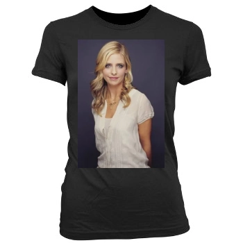 Sarah Michelle Gellar Women's Junior Cut Crewneck T-Shirt