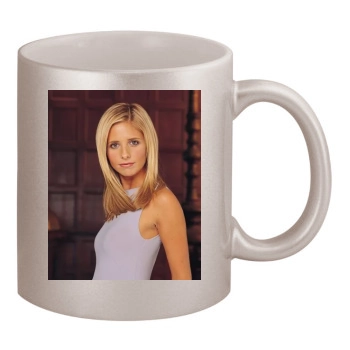 Sarah Michelle Gellar 11oz Metallic Silver Mug