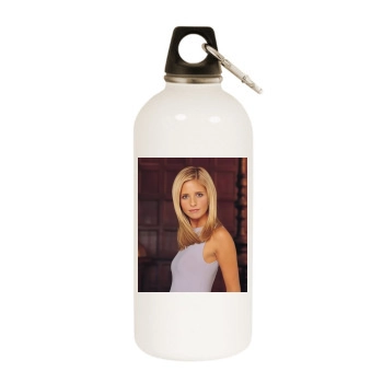 Sarah Michelle Gellar White Water Bottle With Carabiner