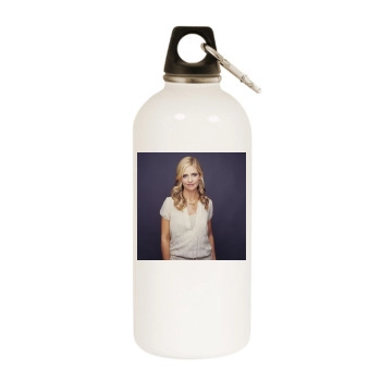 Sarah Michelle Gellar White Water Bottle With Carabiner