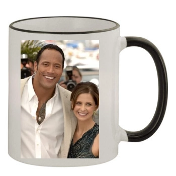 Sarah Michelle Gellar 11oz Colored Rim & Handle Mug