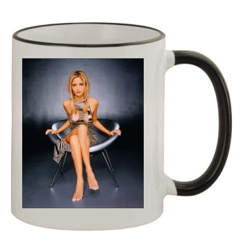 Sarah Michelle Gellar 11oz Colored Rim & Handle Mug