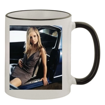 Sarah Michelle Gellar 11oz Colored Rim & Handle Mug