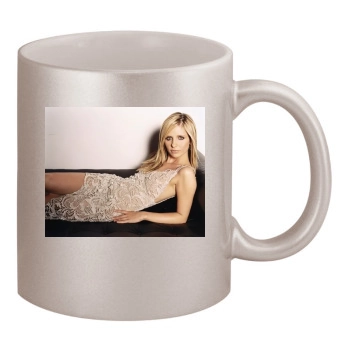 Sarah Michelle Gellar 11oz Metallic Silver Mug