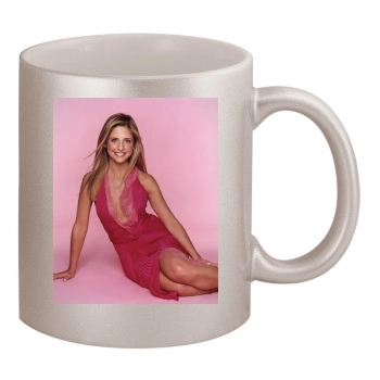 Sarah Michelle Gellar 11oz Metallic Silver Mug