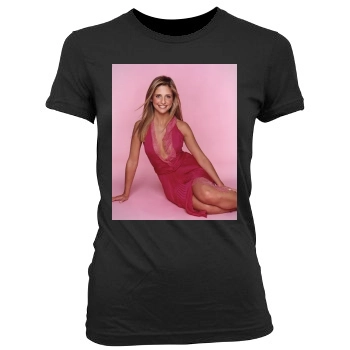 Sarah Michelle Gellar Women's Junior Cut Crewneck T-Shirt