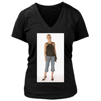 Sarah Michelle Gellar Women's Deep V-Neck TShirt