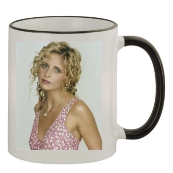 Sarah Michelle Gellar 11oz Colored Rim & Handle Mug