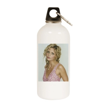 Sarah Michelle Gellar White Water Bottle With Carabiner