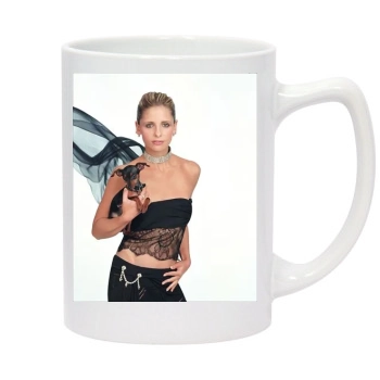 Sarah Michelle Gellar 14oz White Statesman Mug