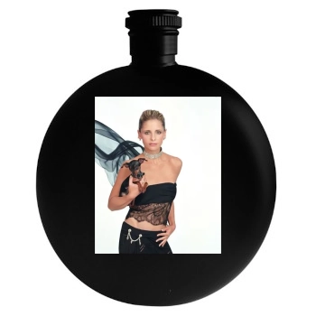 Sarah Michelle Gellar Round Flask