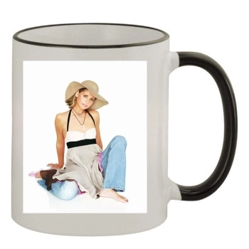 Sarah Michelle Gellar 11oz Colored Rim & Handle Mug