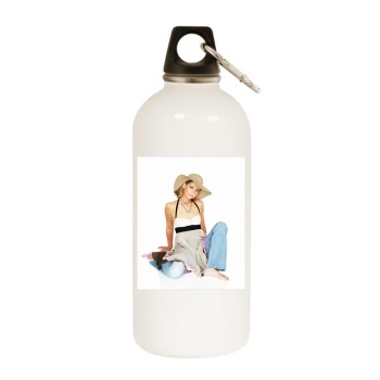 Sarah Michelle Gellar White Water Bottle With Carabiner