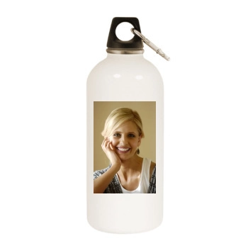 Sarah Michelle Gellar White Water Bottle With Carabiner