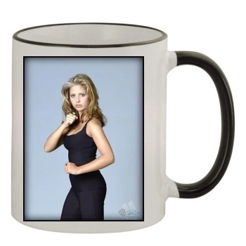 Sarah Michelle Gellar 11oz Colored Rim & Handle Mug