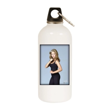 Sarah Michelle Gellar White Water Bottle With Carabiner