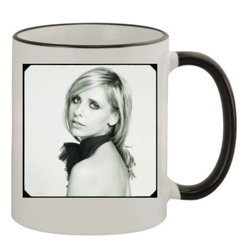 Sarah Michelle Gellar 11oz Colored Rim & Handle Mug