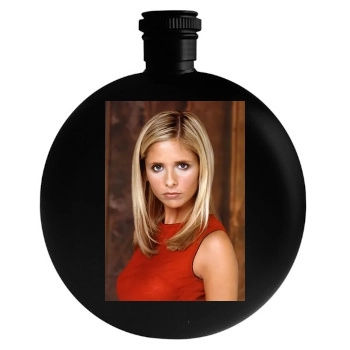 Sarah Michelle Gellar Round Flask